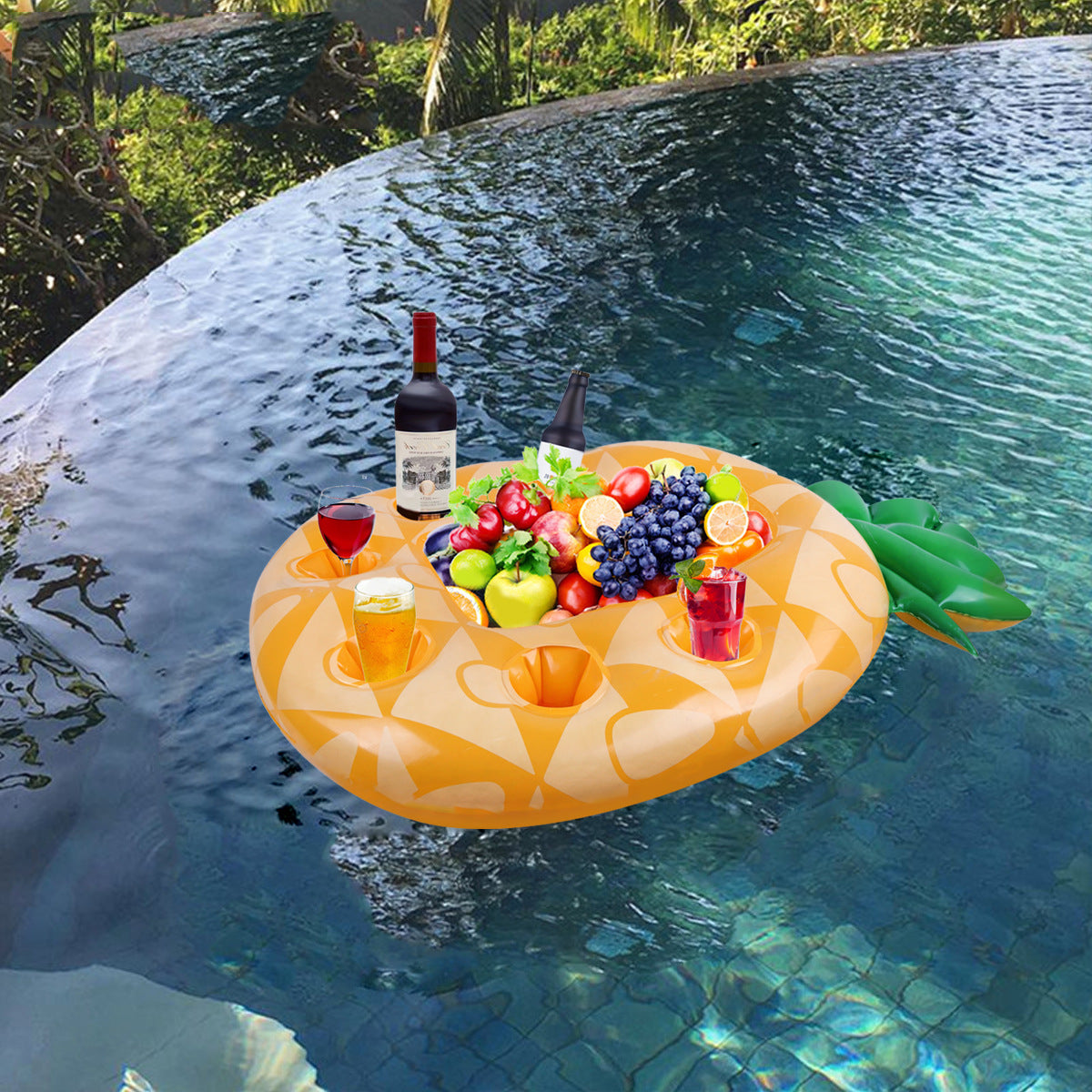 Inflatable Pineapple Drink Holder Swimming Pool Float