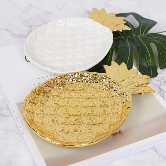 Nordic Ceramic Pineapple-Shaped Storage Tray