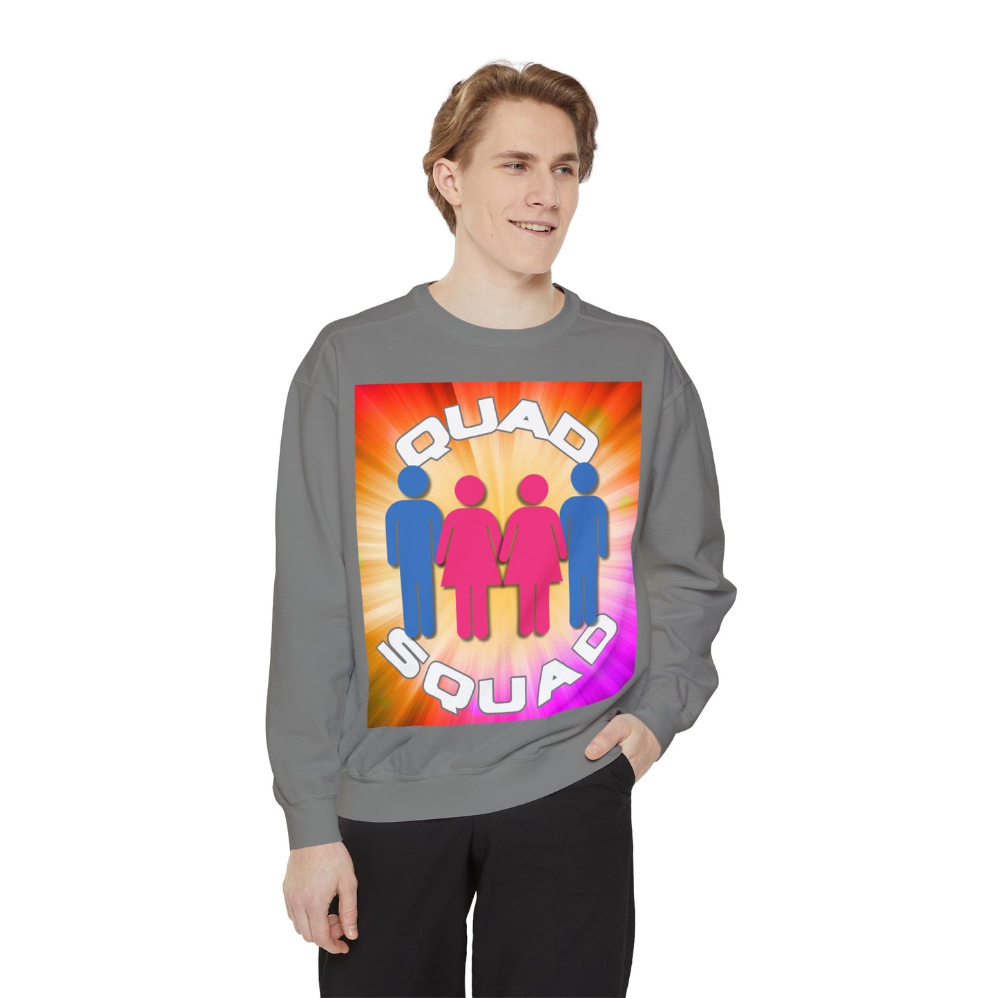 "Quad Squad" Unisex Garment-Dyed Sweatshirt