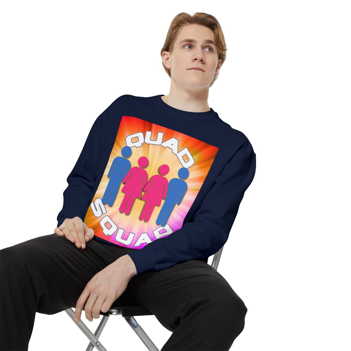 "Quad Squad" Unisex Garment-Dyed Sweatshirt