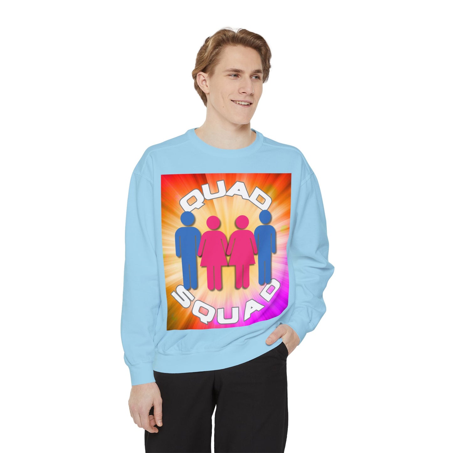 "Quad Squad" Unisex Garment-Dyed Sweatshirt