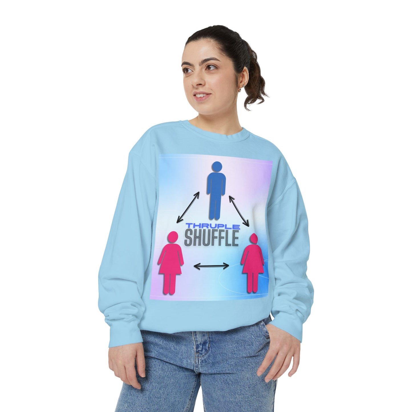 "Thruple Shuffle" Unisex Garment-Dyed Sweatshirt - LAYNE STUDIO