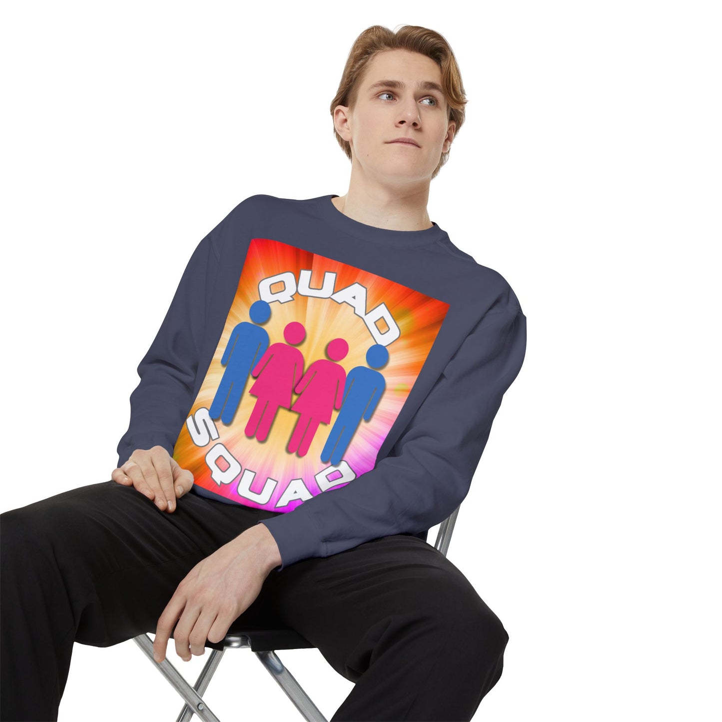 "Quad Squad" Unisex Garment-Dyed Sweatshirt