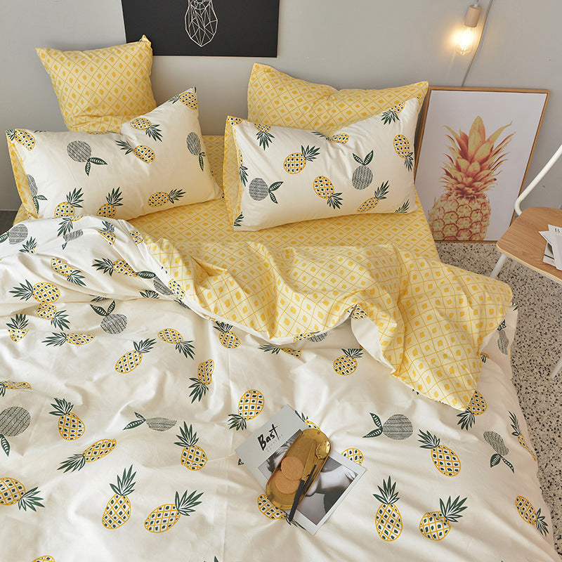 Twin Pineapple Duvet Cover with Pillowcases