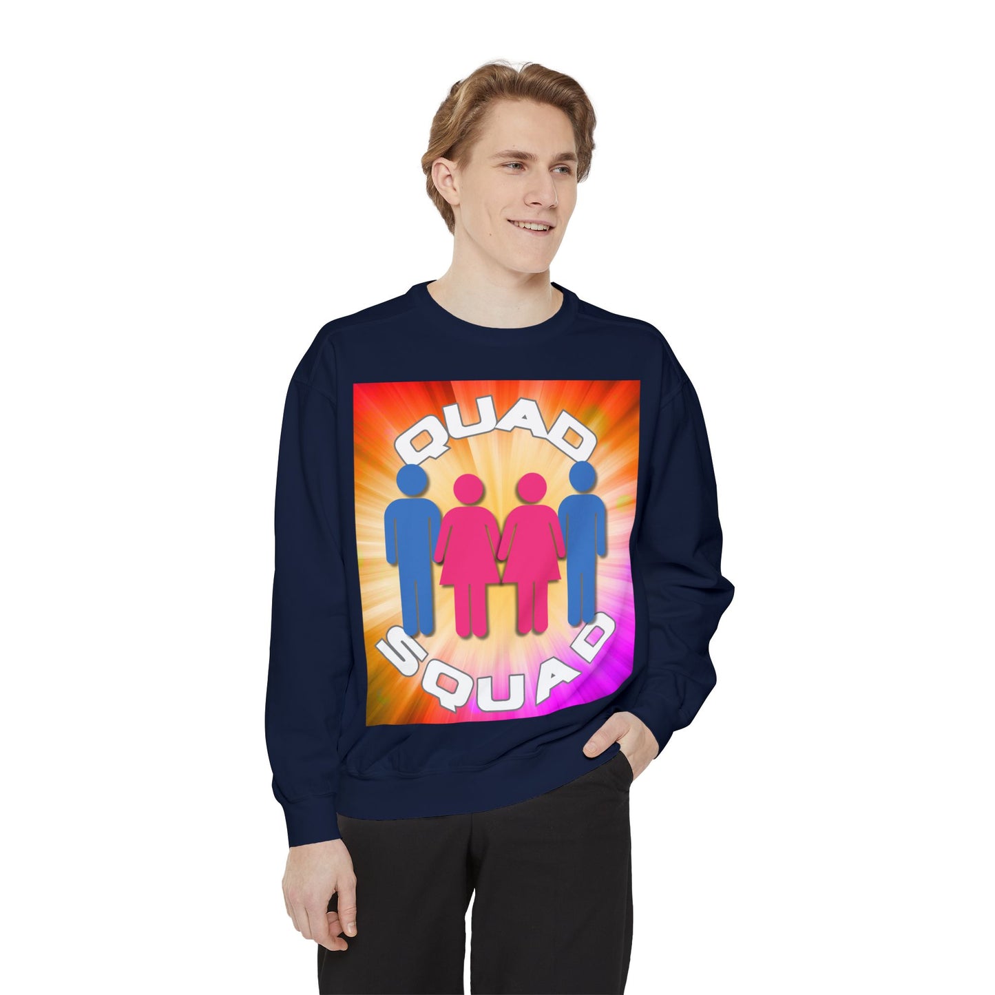 "Quad Squad" Unisex Garment-Dyed Sweatshirt