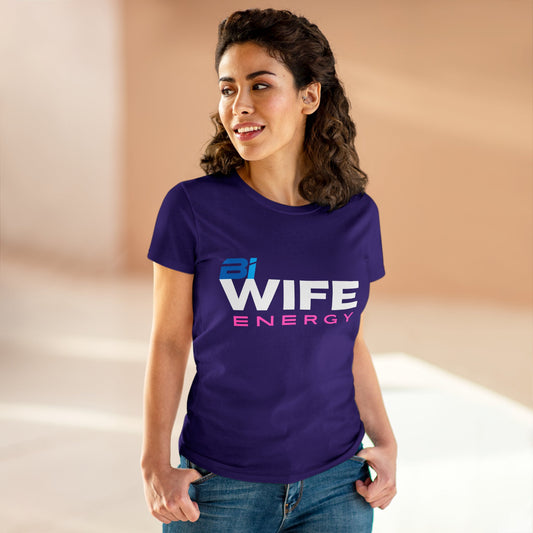 "Bi-Wife Energy" Graphic Women's Midweight Cotton Tee