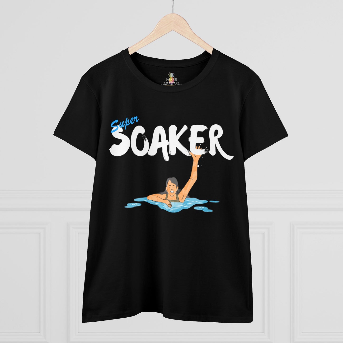 "Super Soaker" Puddle Graphic Women's Midweight Cotton Tee
