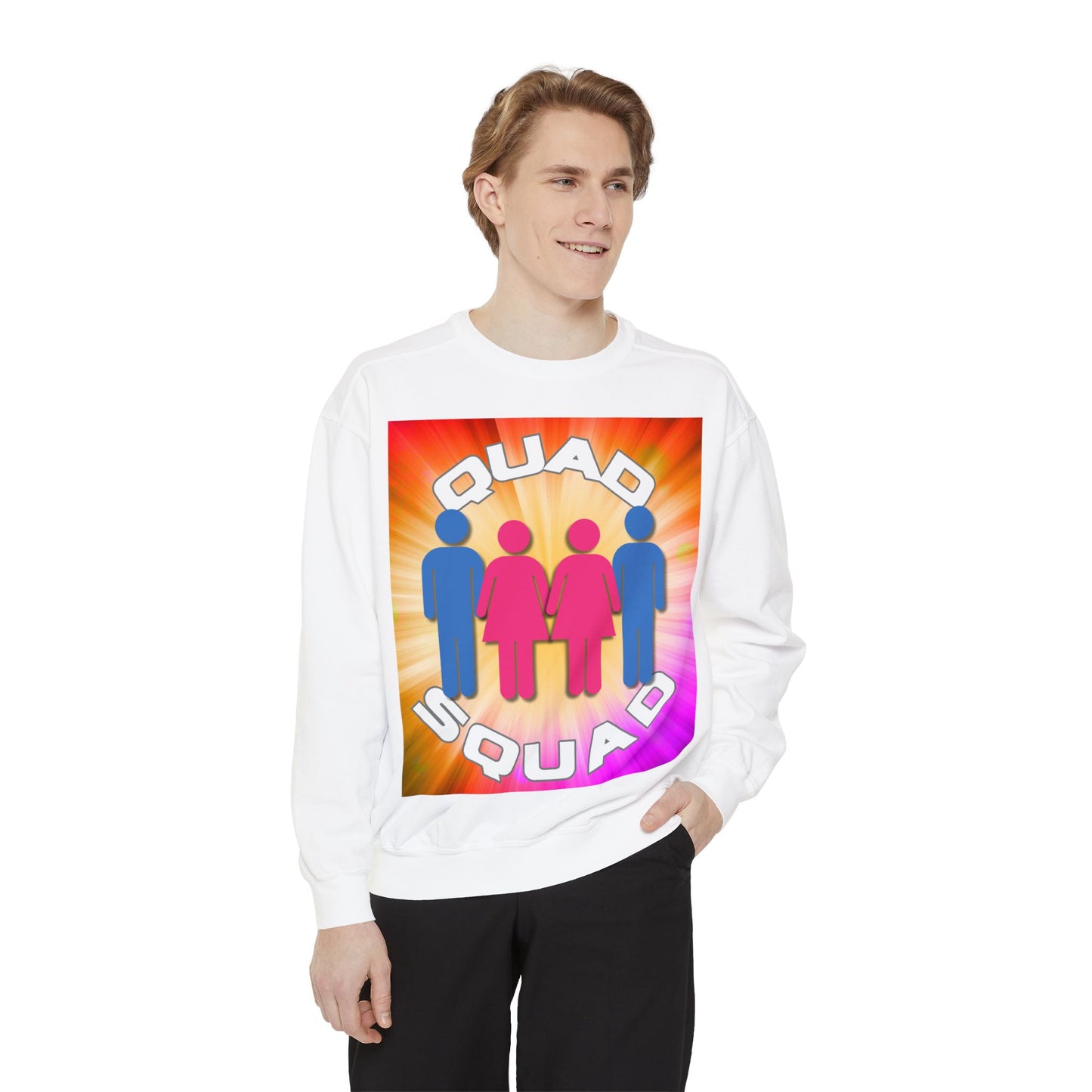 "Quad Squad" Unisex Garment-Dyed Sweatshirt