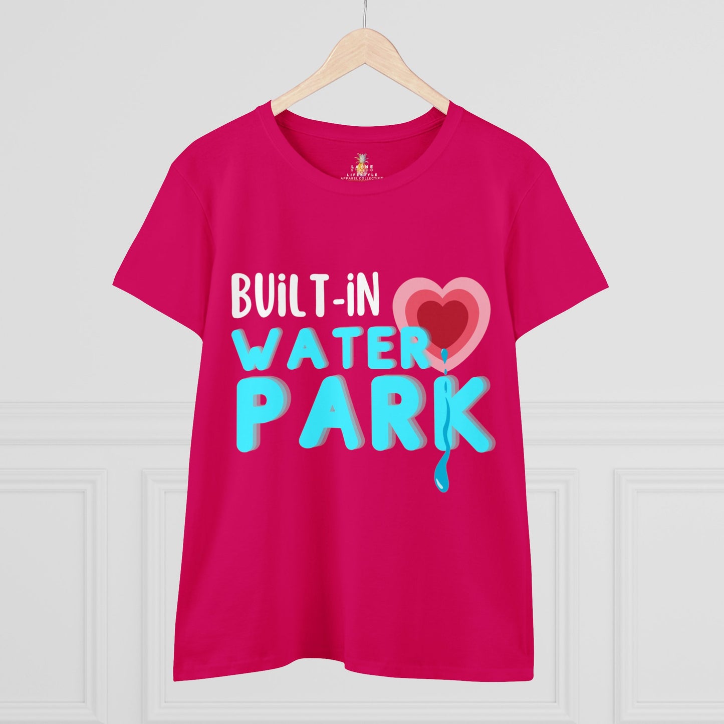 "Built-In Water Park" Graphic Women's Midweight Cotton Tee