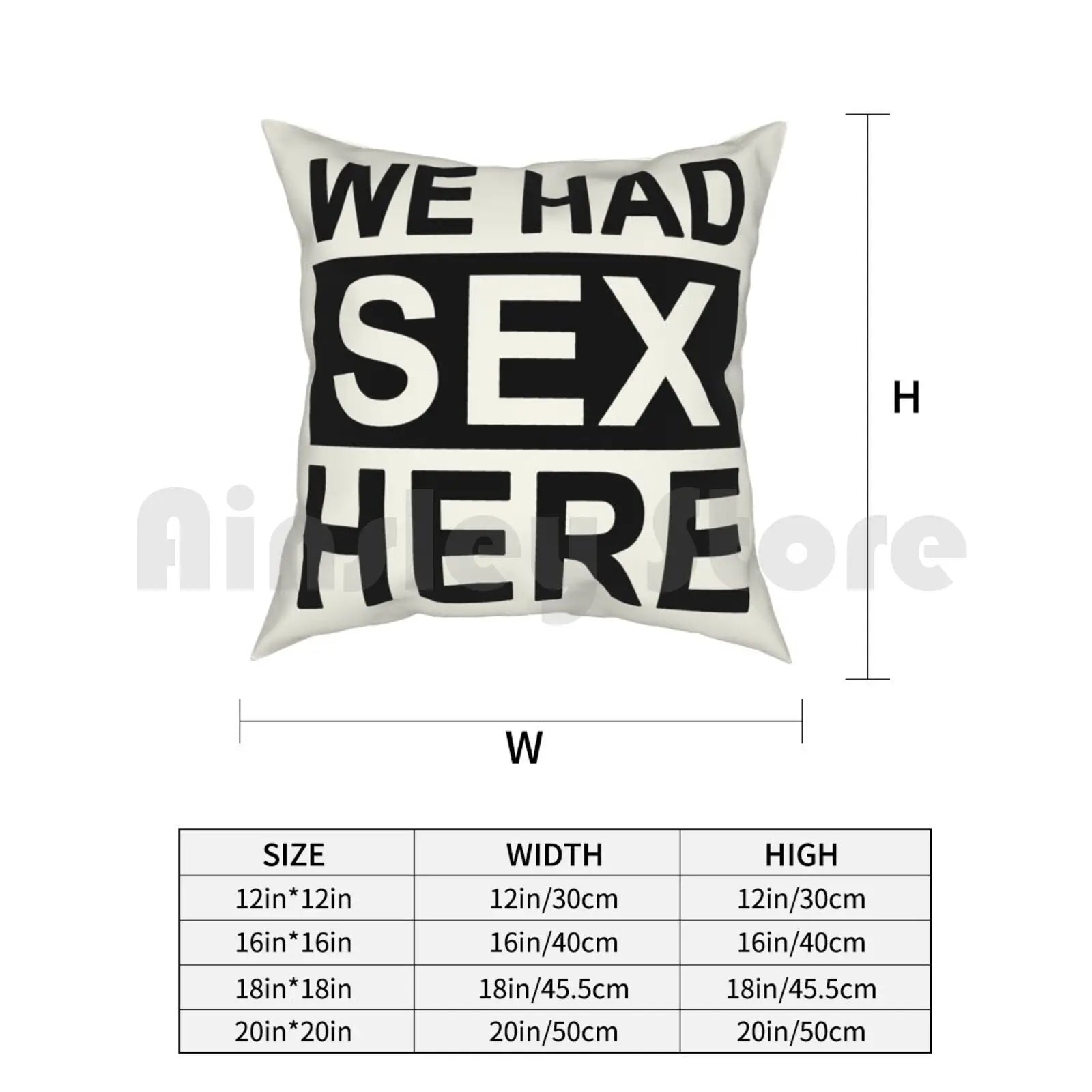 We Had Sex Here Printed Pillowcase Soft Throw Pillow