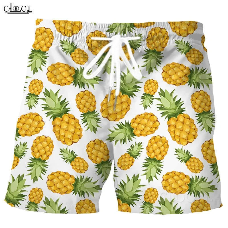 CLOOCL Beautiful Fruit Shorts Pineapple All over Printed Men Women Clothes Fashion 3D Gym Shorts Drop Shipping