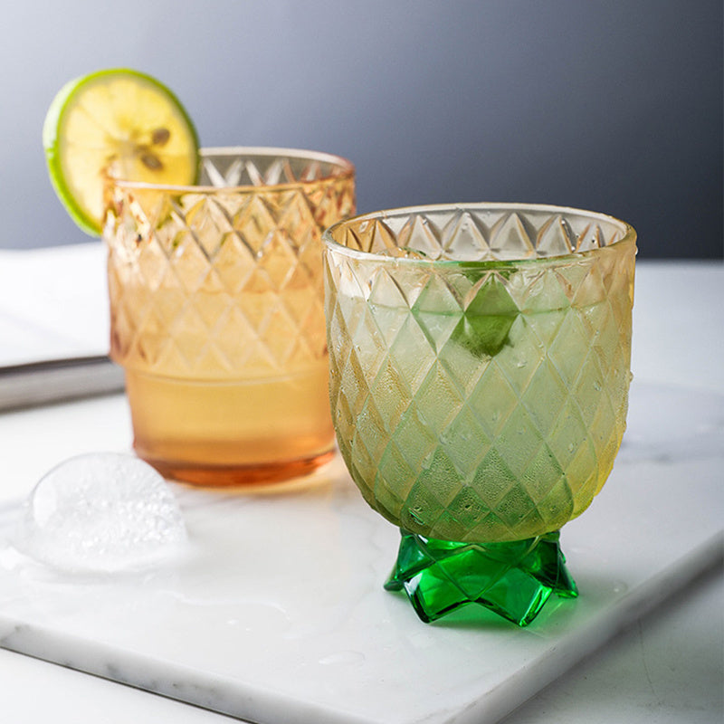 Pineapple Golden Glass Water Cup