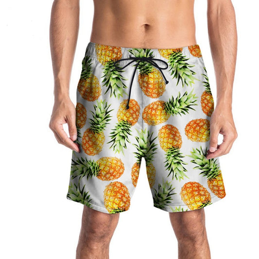 Pineapple Printed Swimming Trunks