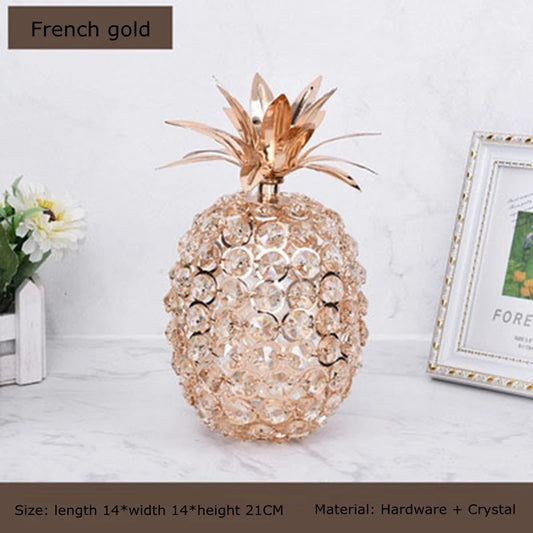 Pineapple Crystal Ornament Luxury Home Decoration