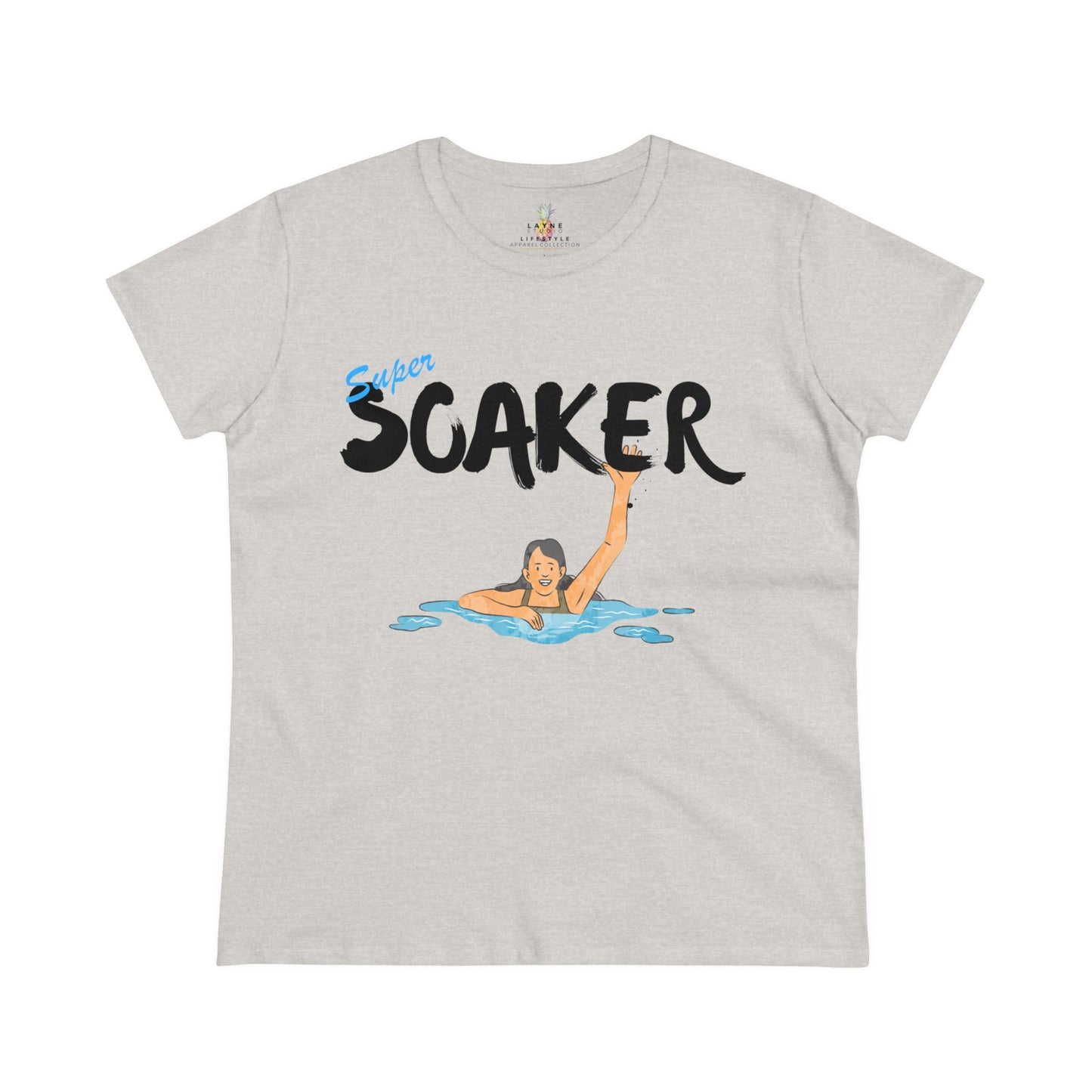 "Super Soaker Puddle" Graphic Women's Midweight Cotton Tee