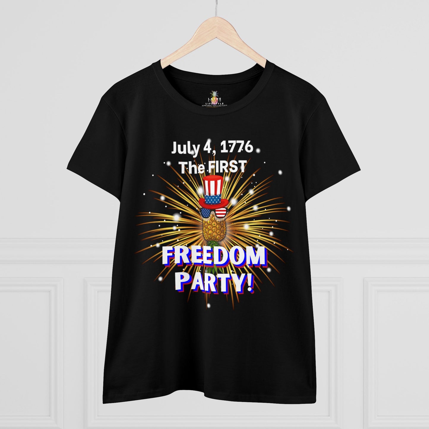 "First Freedom Party" Graphic Women's Midweight Cotton Tee