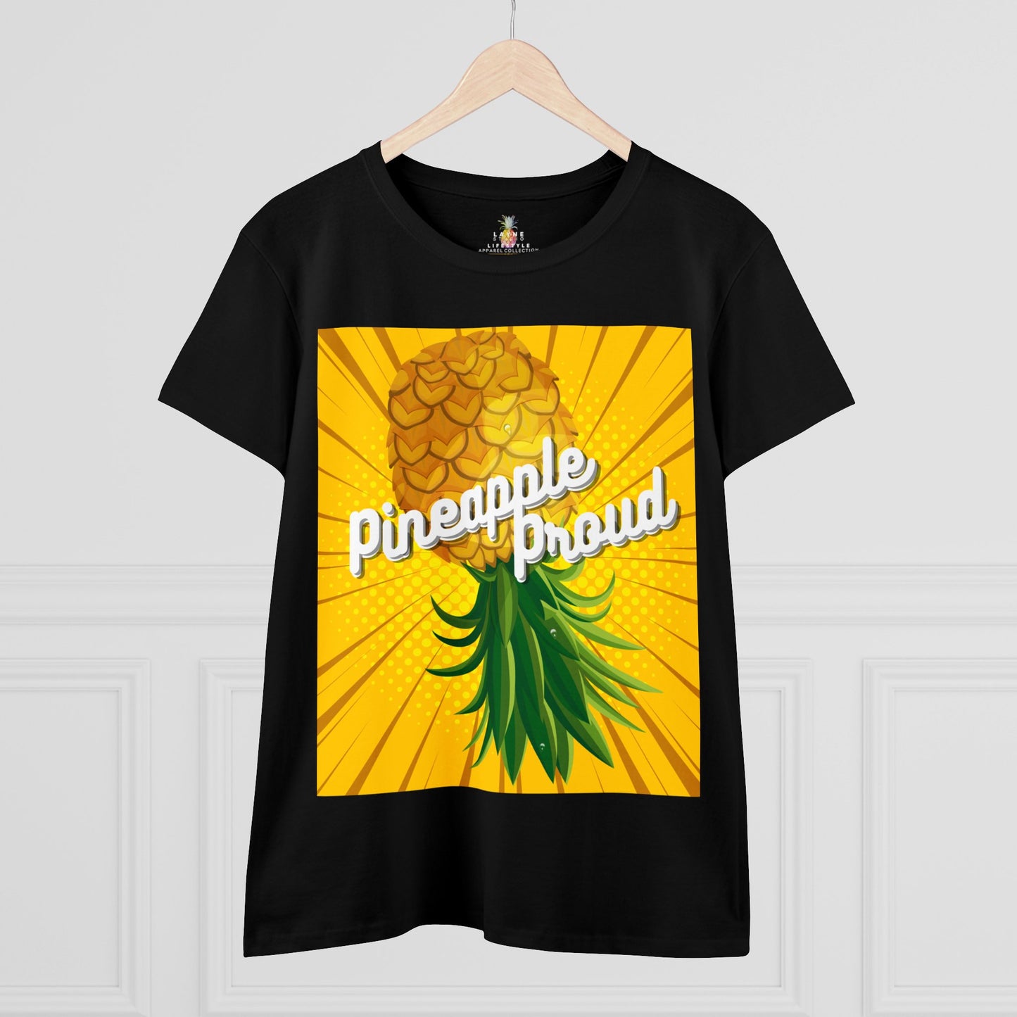 "Pineapple Proud" Graphic Women's Midweight Cotton Tee