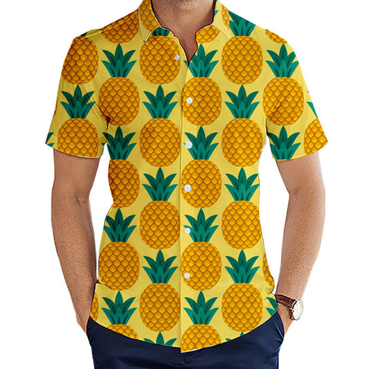 Men's 3D Print Pineapple Print Casual Shirt