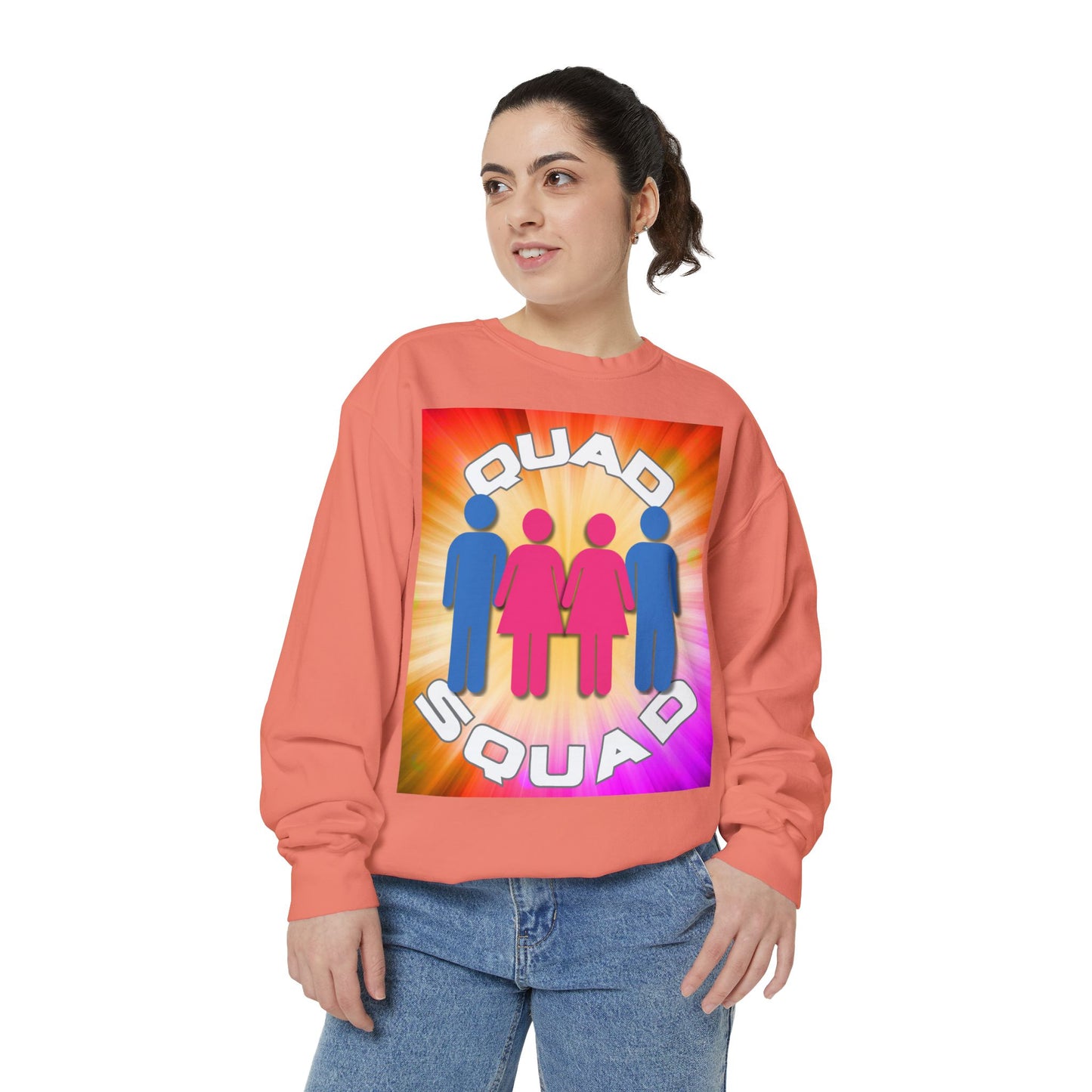 "Quad Squad" Unisex Garment-Dyed Sweatshirt