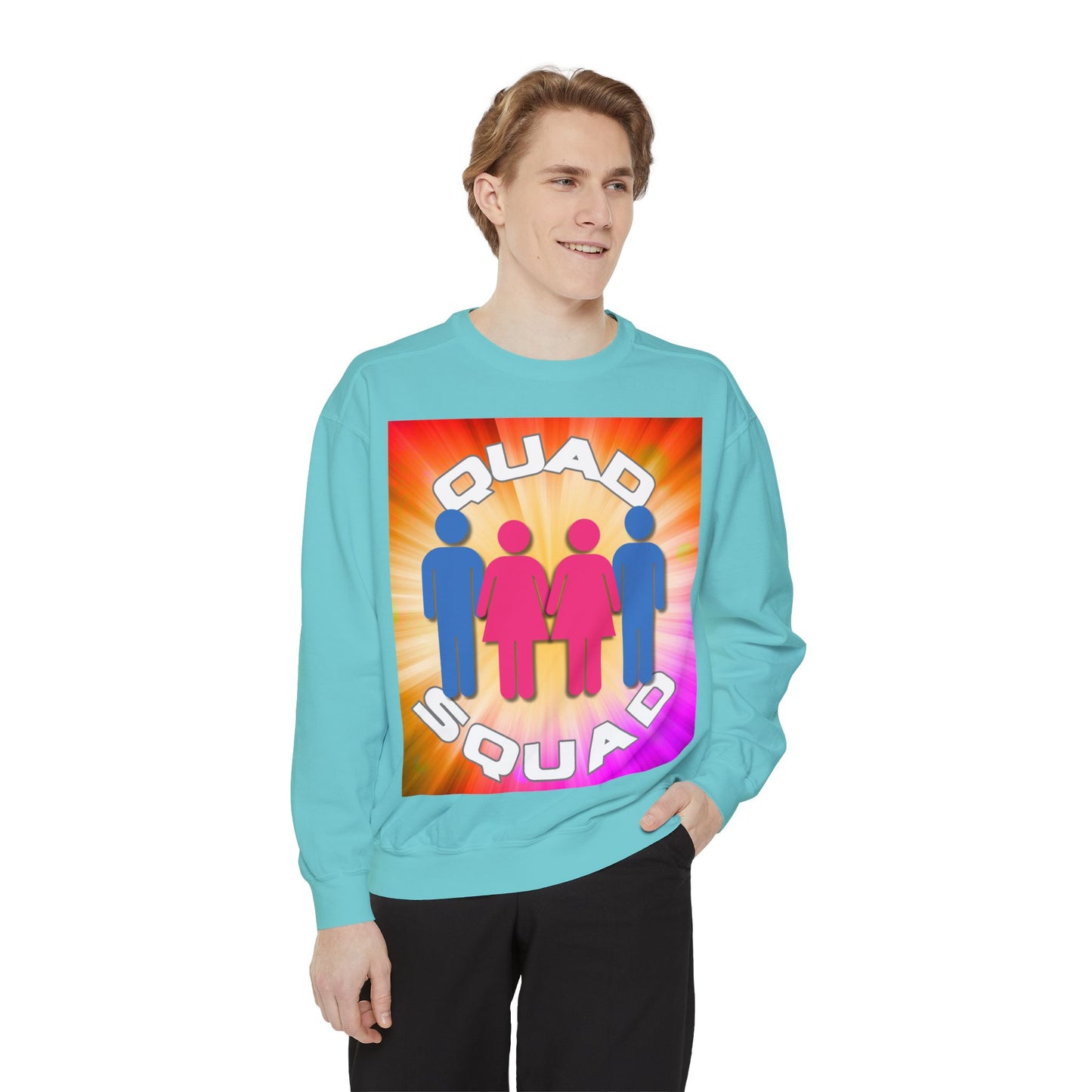 "Quad Squad" Unisex Garment-Dyed Sweatshirt