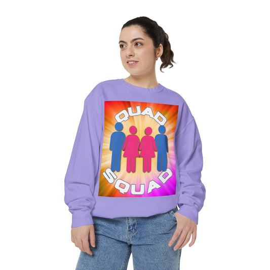 "Quad Squad" Unisex Garment-Dyed Sweatshirt