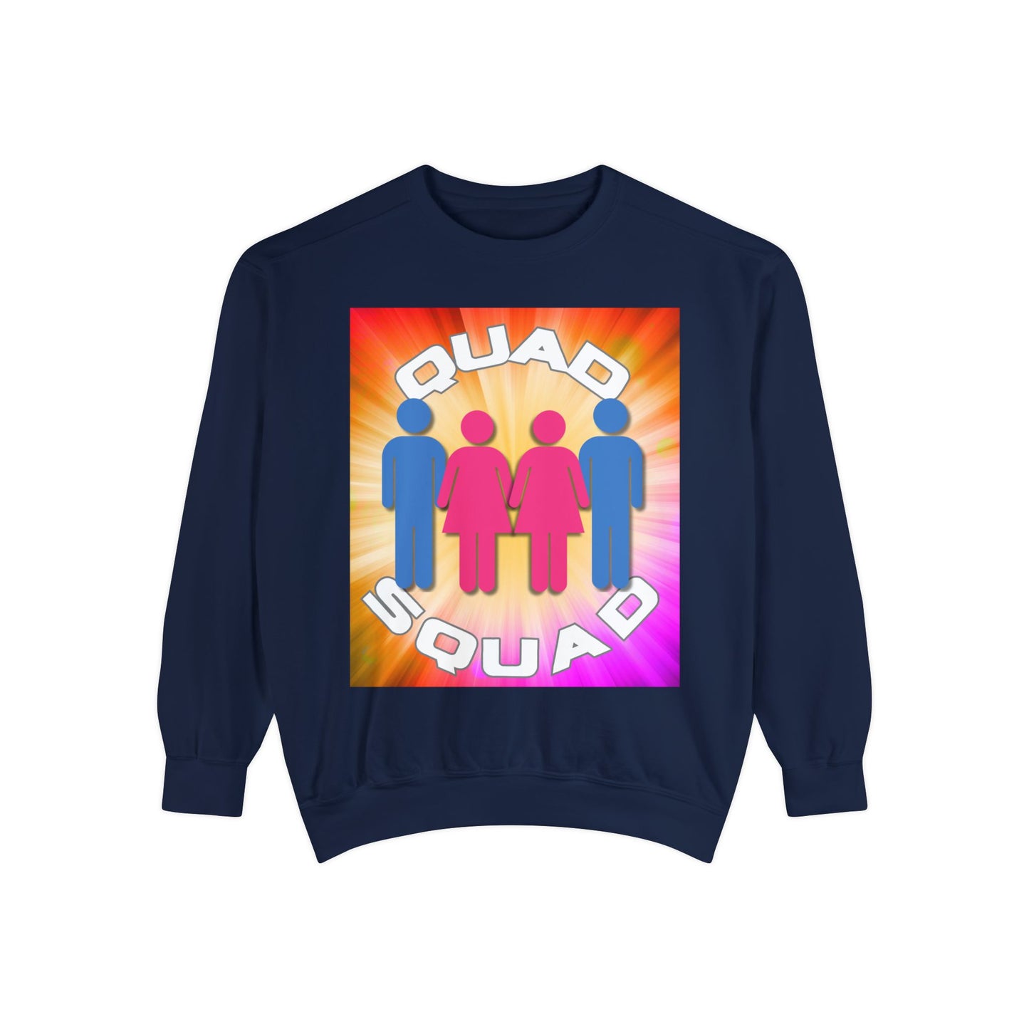 "Quad Squad" Unisex Garment-Dyed Sweatshirt