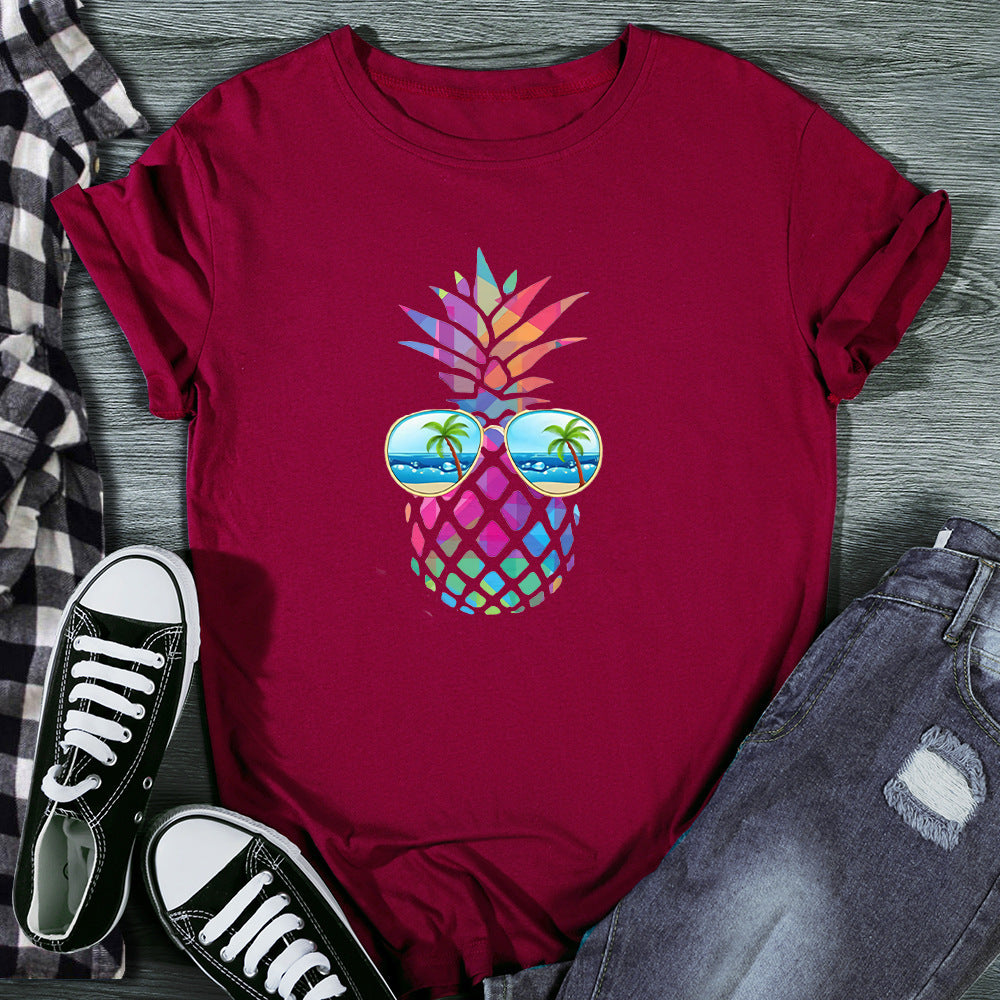 Women’s Colorful Pineapple T-Shirt