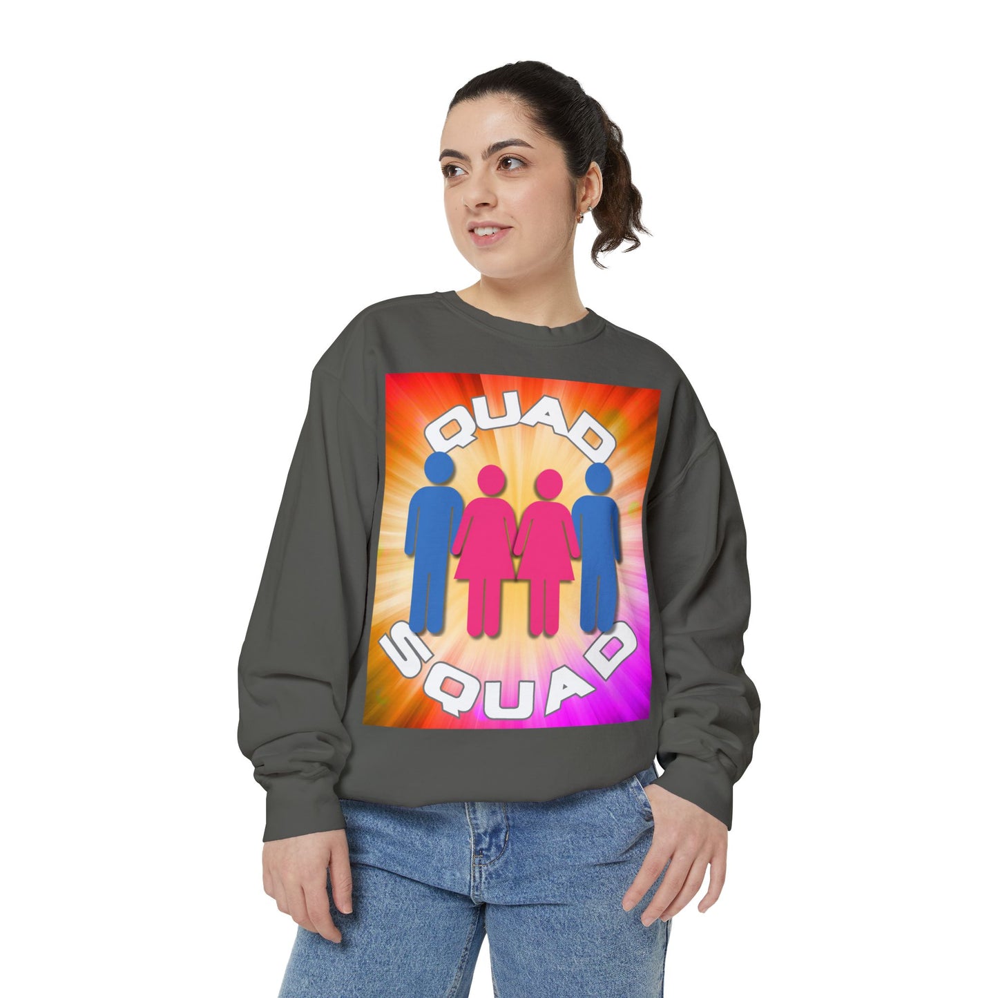 "Quad Squad" Unisex Garment-Dyed Sweatshirt