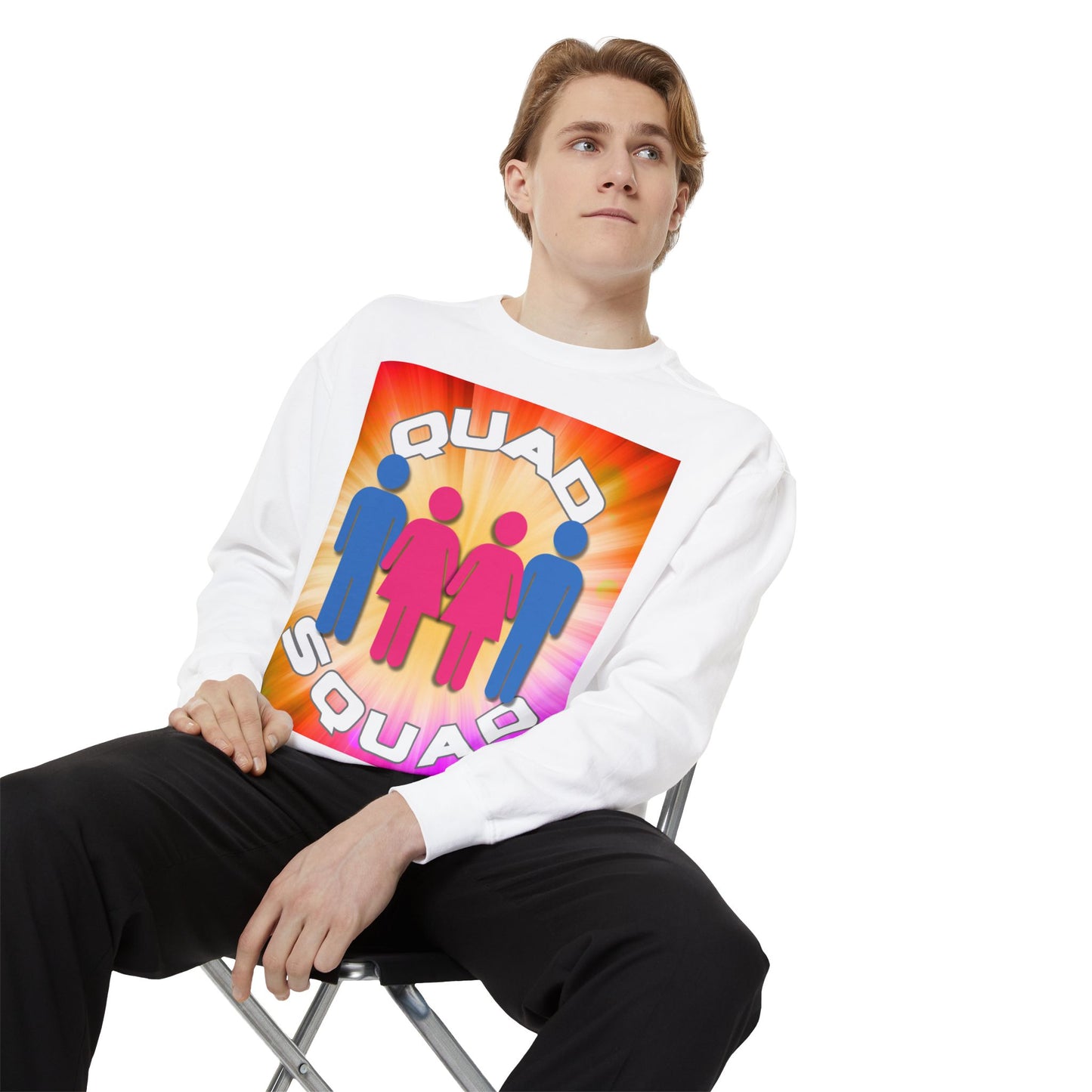 "Quad Squad" Unisex Garment-Dyed Sweatshirt