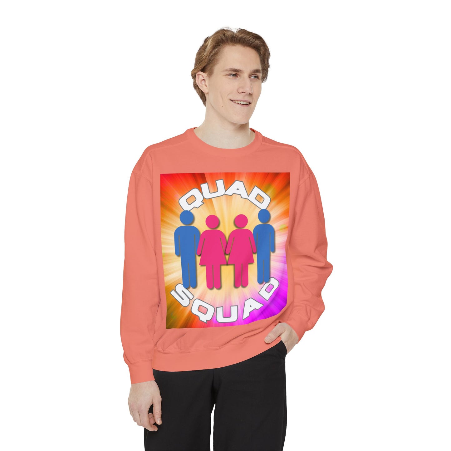 "Quad Squad" Unisex Garment-Dyed Sweatshirt