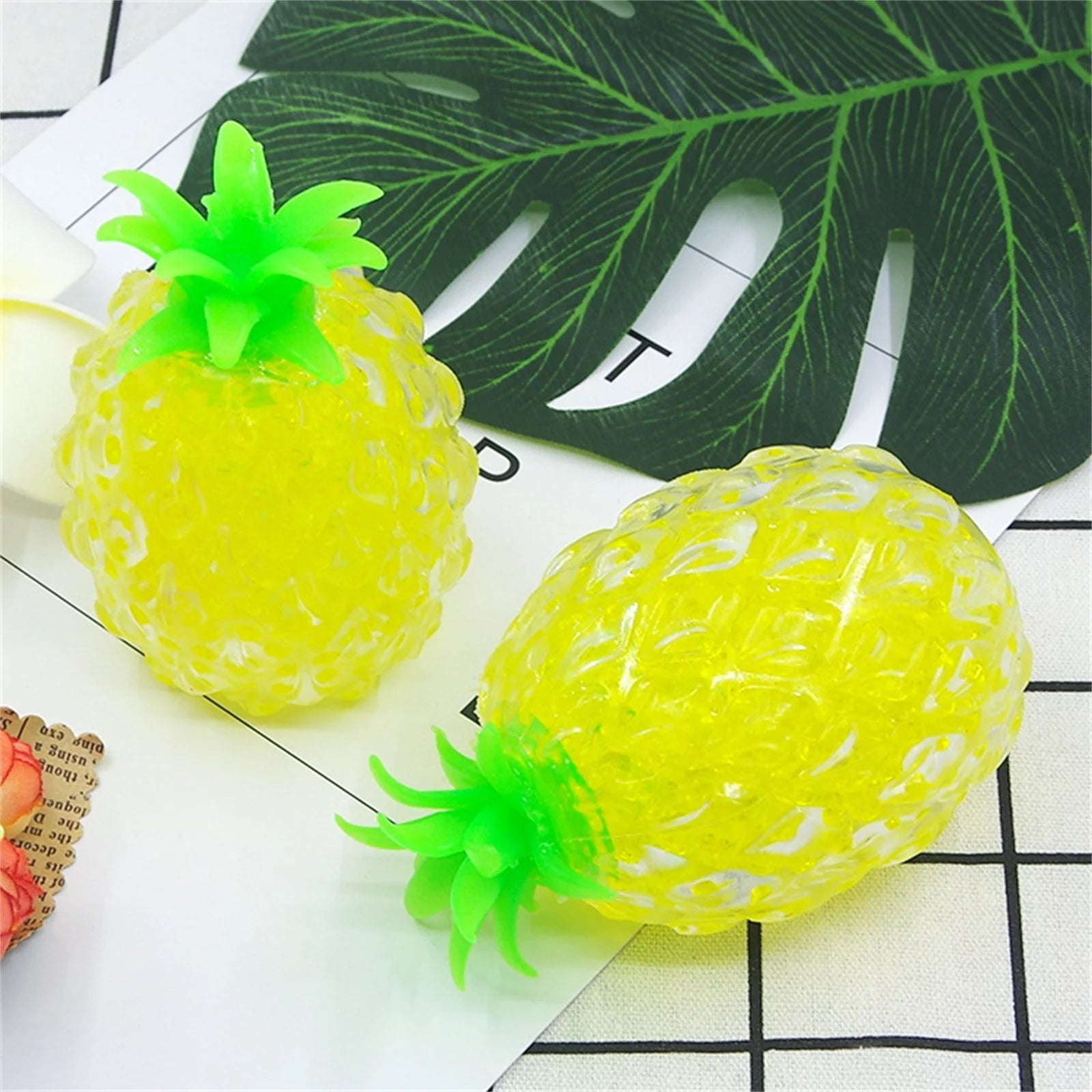 Pineapple Stress Ball, Squishy Toy Stress Ball for Adults with Anxiety Autism, Pineapple Fruit Squeeze Balls Sensory Toy for Pressure Release Party Gift