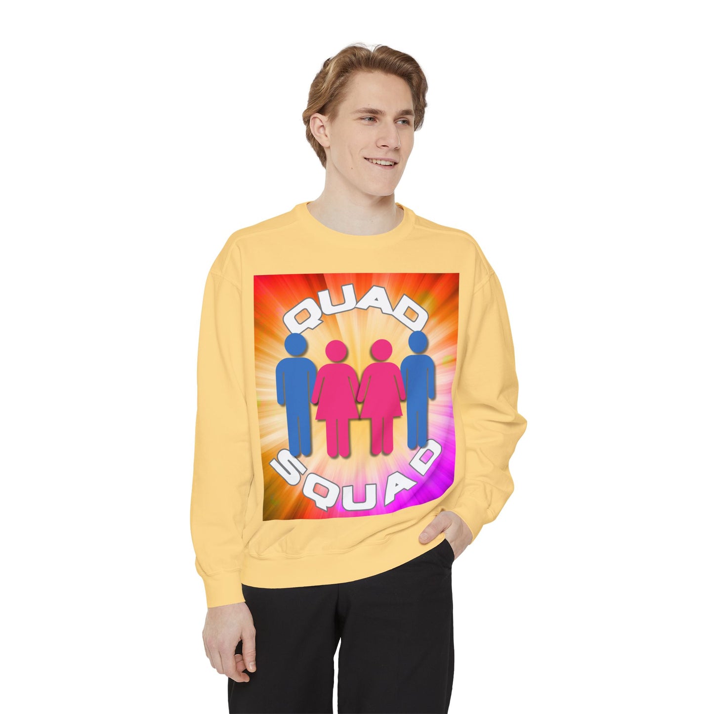 "Quad Squad" Unisex Garment-Dyed Sweatshirt