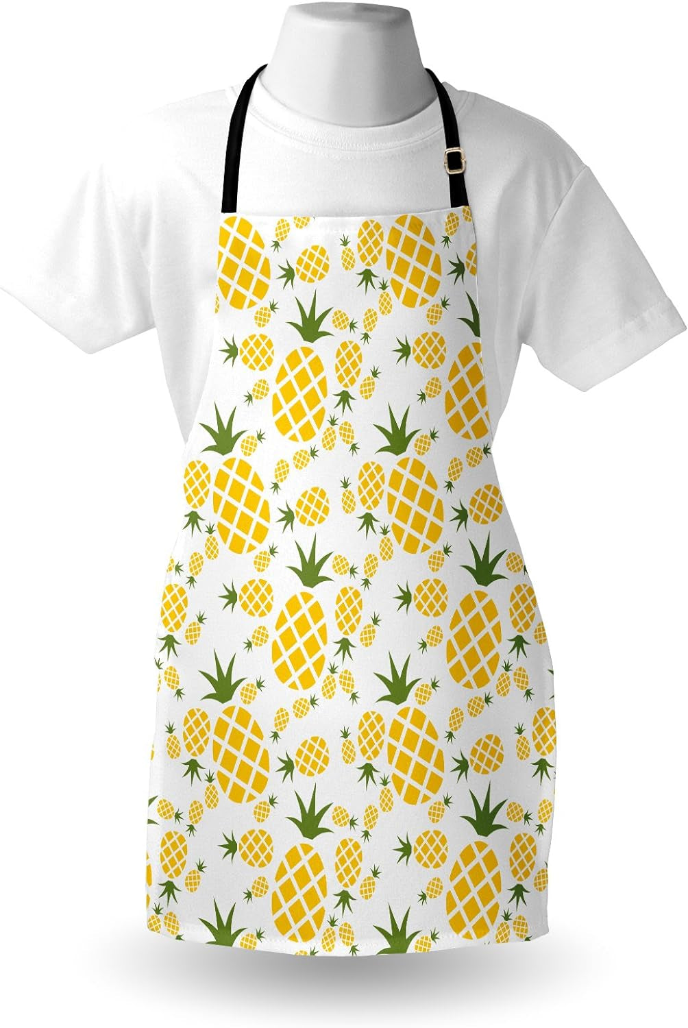 Pineapple Apron with Adjustable Neck for Cooking, Adult Size