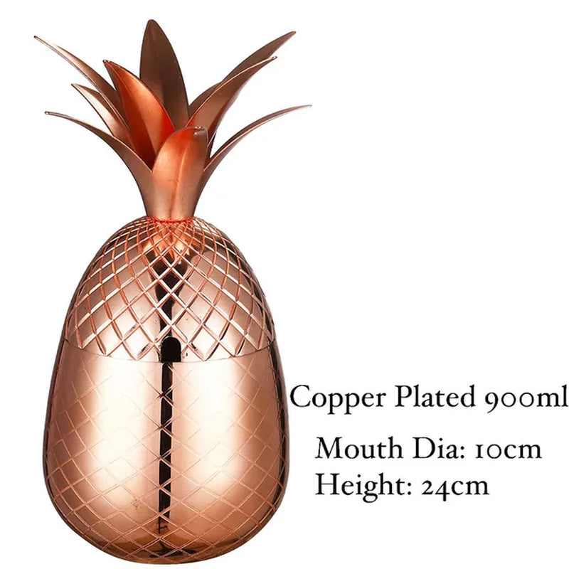 Pineapple Tumbler / Mug Moscow Mule Mug Available in 3 Color (Silver,Copper,Gold)- Cocktail Drinking Cups Mugs Bar Tool