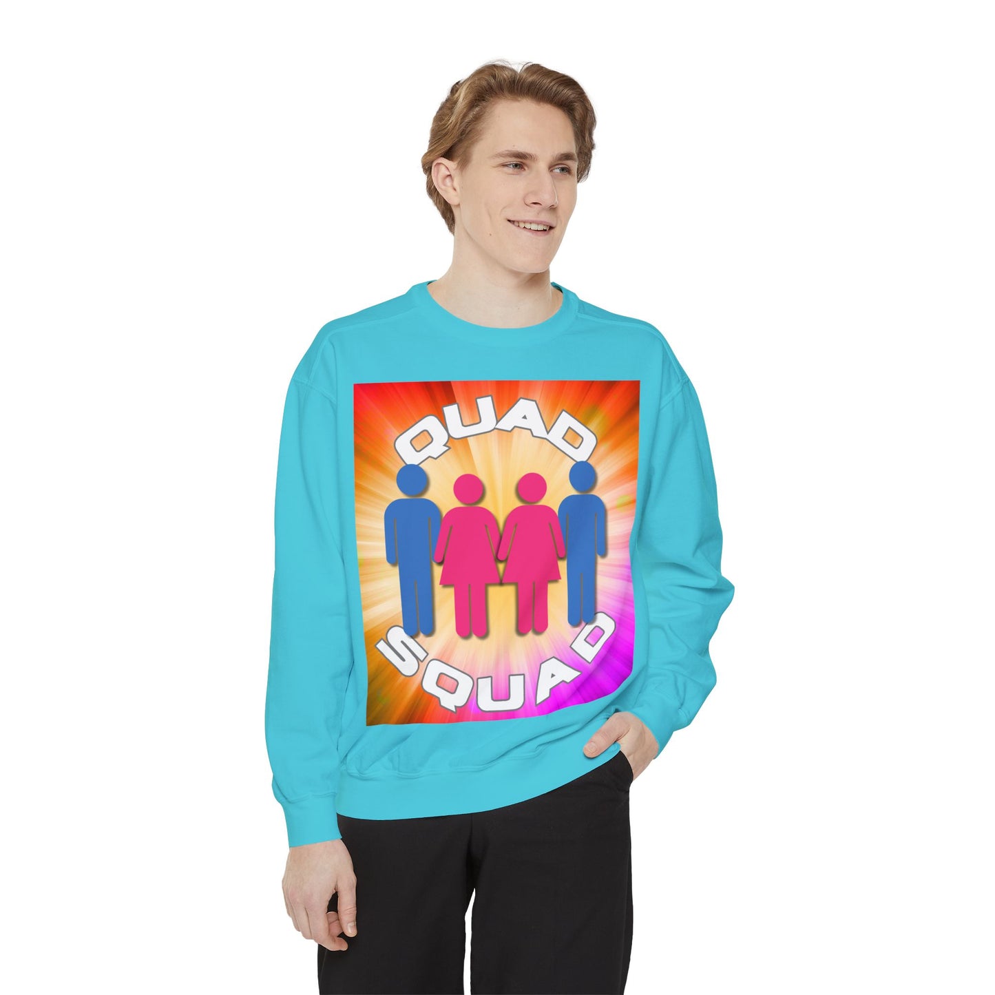 "Quad Squad" Unisex Garment-Dyed Sweatshirt