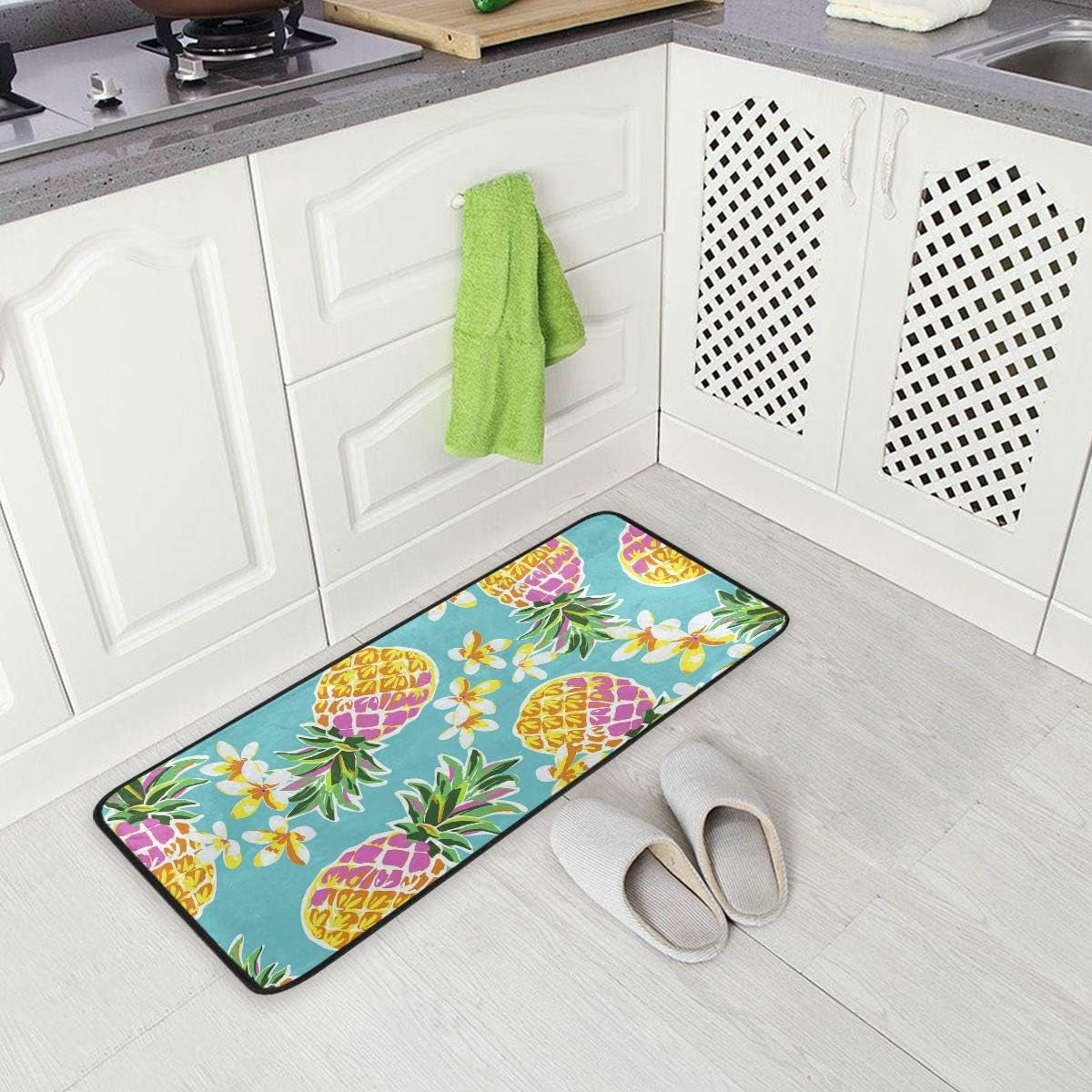 Doormat Area Rug Mat Colorful Pineapple for Bedroom Front Door Kitchen Indoors Home Decors