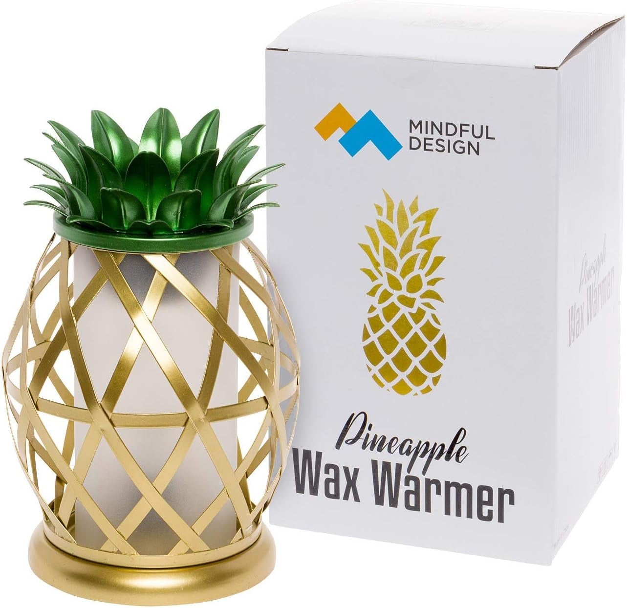 Green Golden Pineapple Wax Warmer for Scented Wax - Electric Plug in Wax Melt Warmer - Stocking Stuffer Gift Holiday Christmas Hanukkah