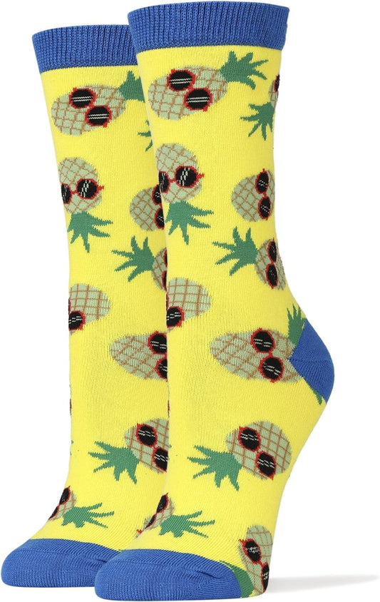 Women's Pineapple Dude Crew Socks