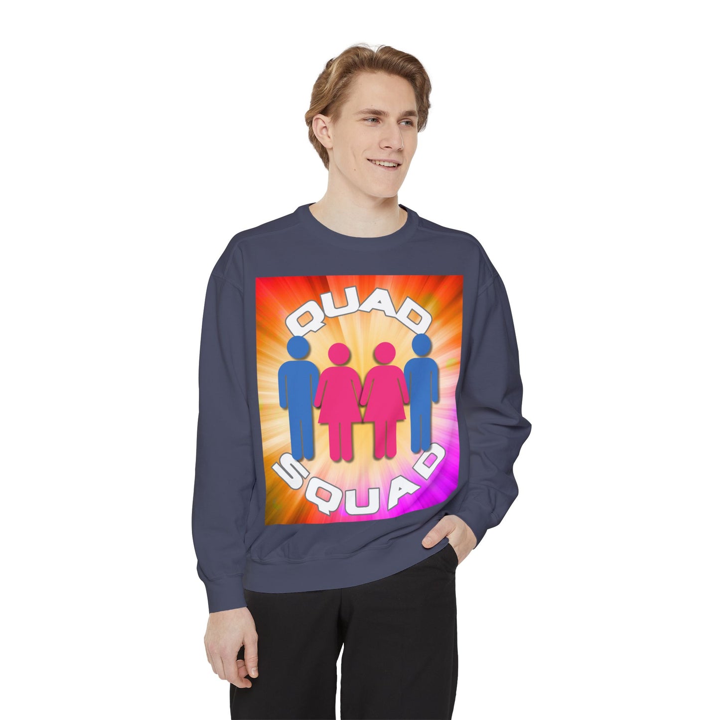 "Quad Squad" Unisex Garment-Dyed Sweatshirt