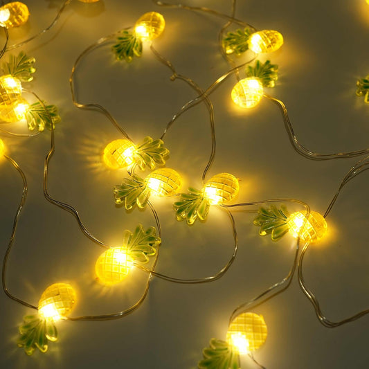 40 LED Pineapple String Lights, 8 Modes Pineapple Fairy Lights Battery Operated without Remote Control for Wedding, Party, Festival, Indoor, Outdoor (Pineapple)