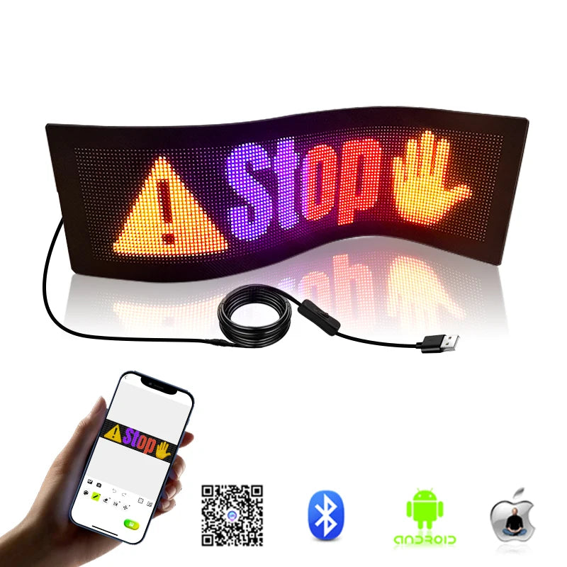 Programmable LED Display Panel - Digital Scrolling Text Led Sign with Bluetooth App 