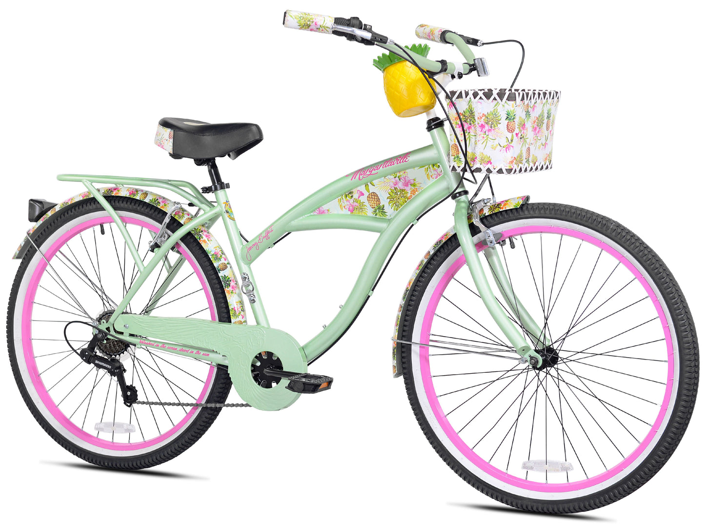 Margaritaville 26" Pineapple Women'S Cruiser Bike, Green