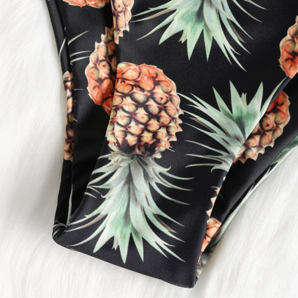 Pineapple Tube Top Bikini