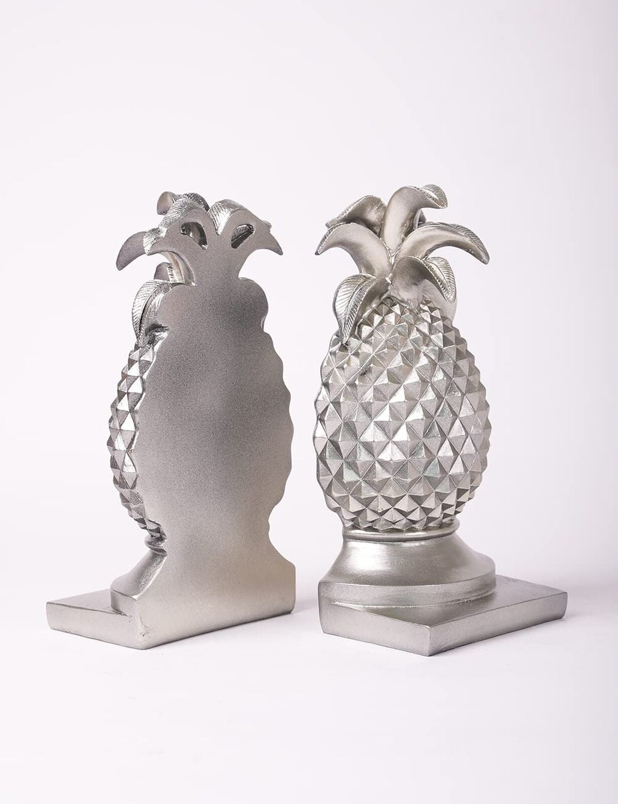 HAUCOZE Decorative Book Ends Pineapple Statue Sculpture Polyresin Figurine Gi...