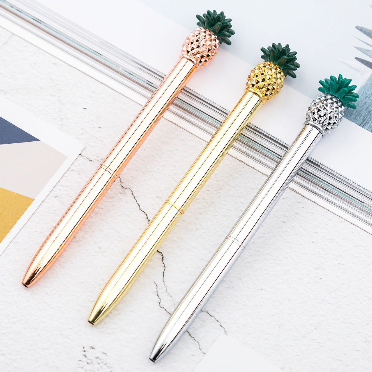 New Cute Pineapple Ballpoint Pen Metal