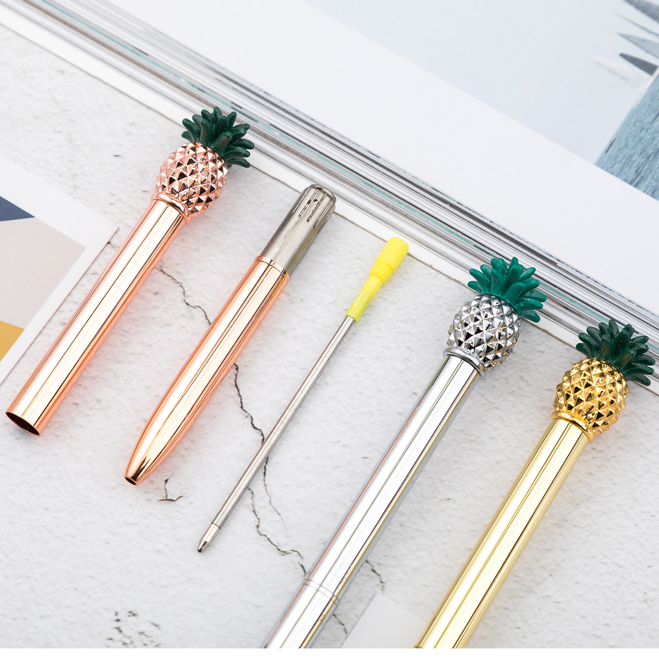 New Cute Pineapple Ballpoint Pen Metal