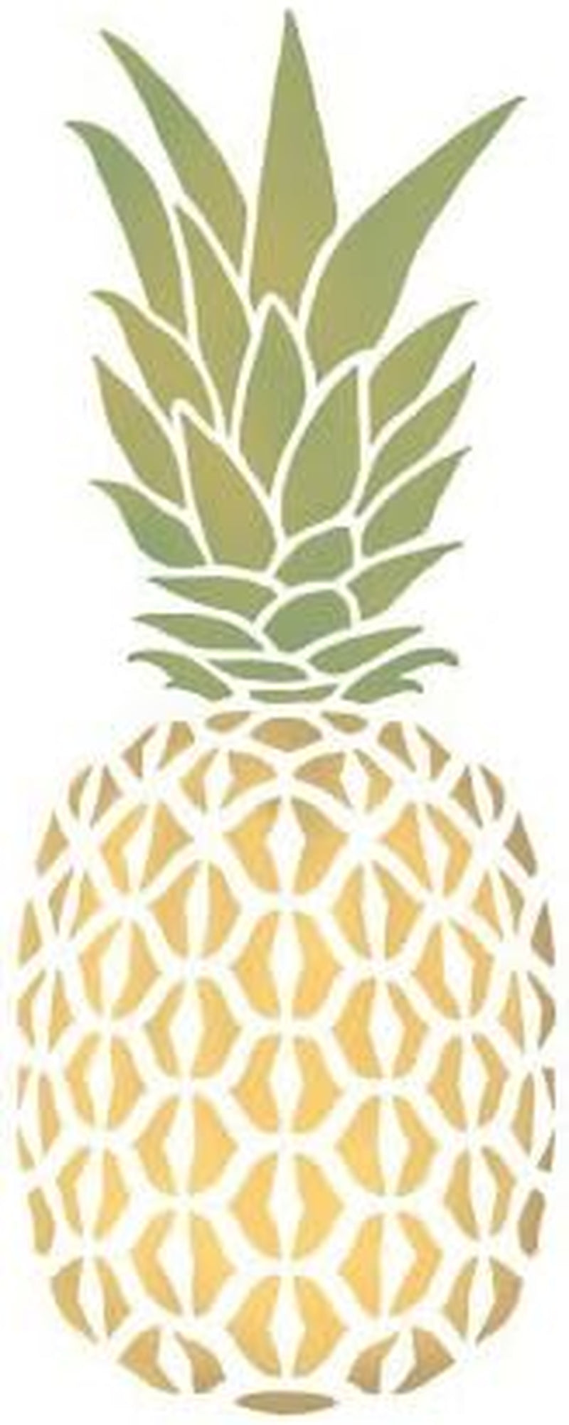 Pineapple Wall Art Stencil - DIY Wall Decor - Reusable Stencil for Home Makeover (Medium)