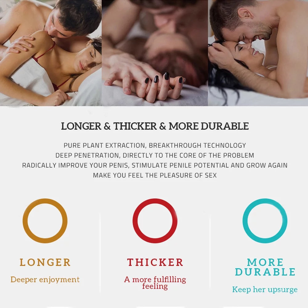 Sex Enlargement Essential Oil Bigger Longer Delay Sex Products for Men 10ML