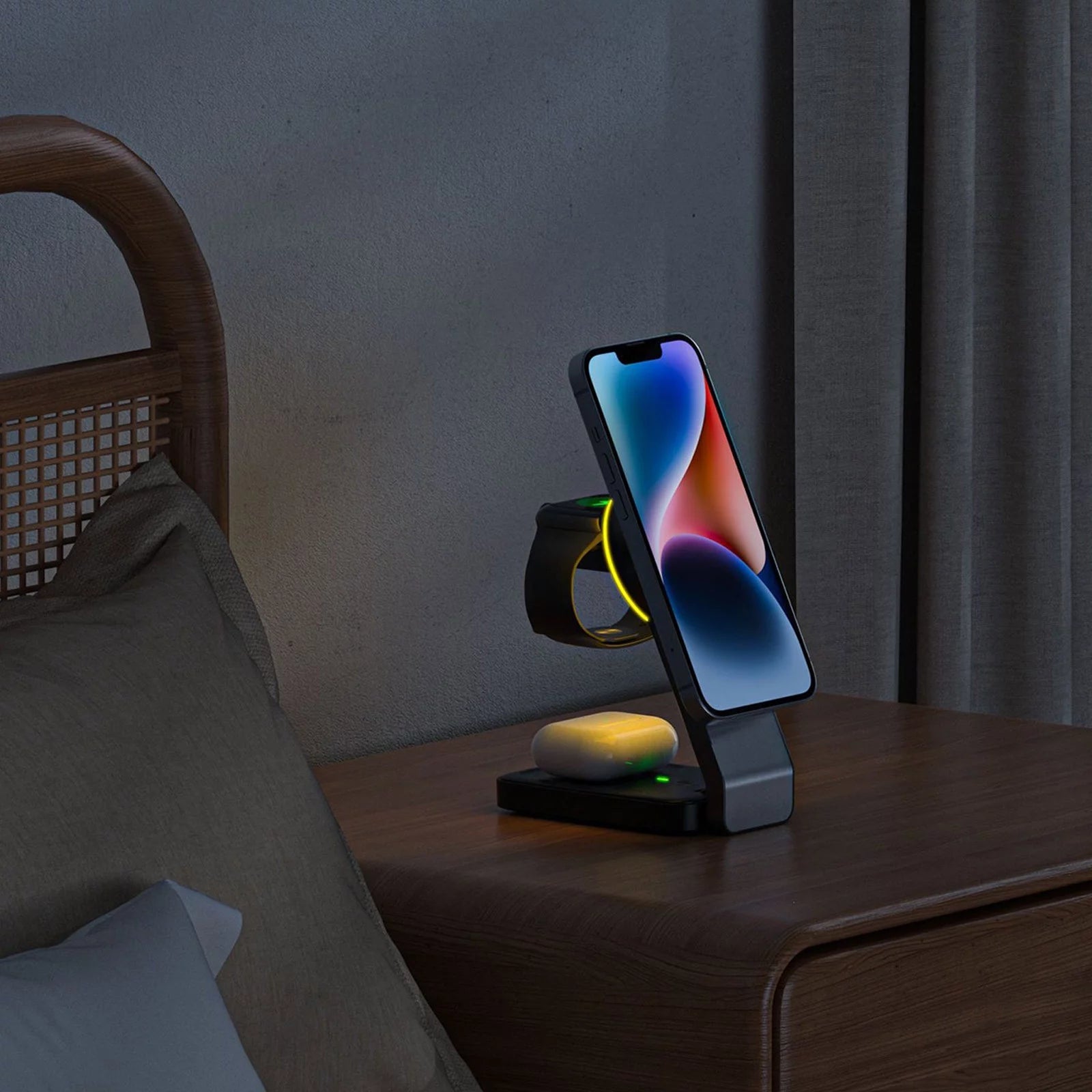 Magnetic Three-In-One Wireless Charger