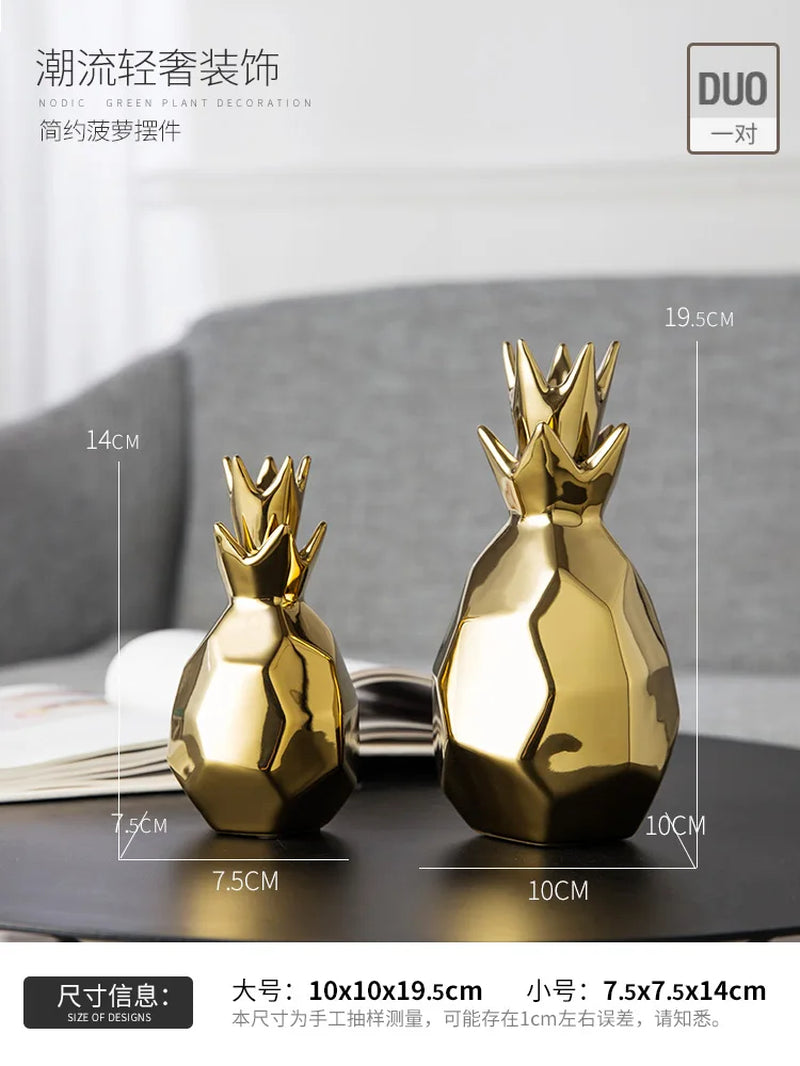Miniature Golden Pineapple Ornaments Decoration Ornaments Room Wedding Room Bedside Table Furnishings Home Furnishings